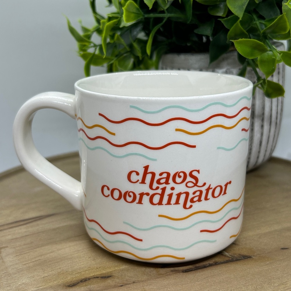 Parker Lane Stoneware  "Chaos Coordinator"  Ceramic Coffee Mug 14 oz - Picture 3 of 9